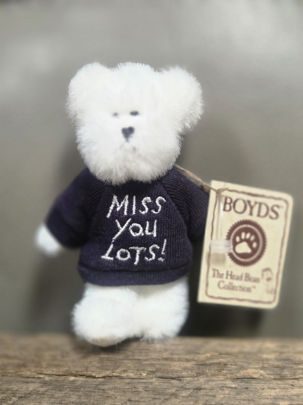 Vintage Boyds Bears 4" Mini Plush "Miss You Lots!" Collectible ~ Bin 1H